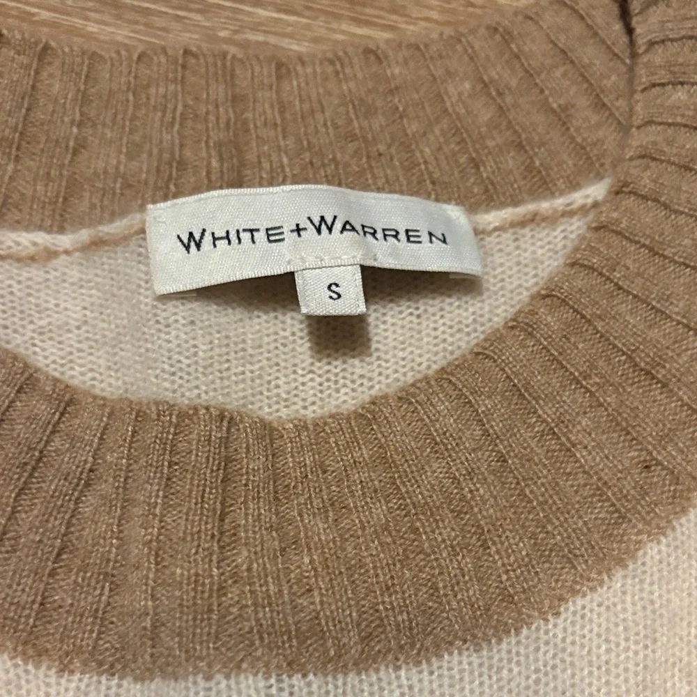 White + Warren Cashmere Multicolor Striped Sweater - Picture 2 of 5